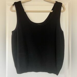 St. John Black Knit Tank Top